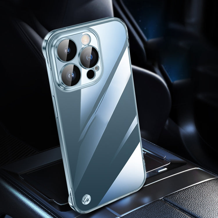 For iPhone 12 Pro Max Electroplating Frameless Clear PC Phone Case