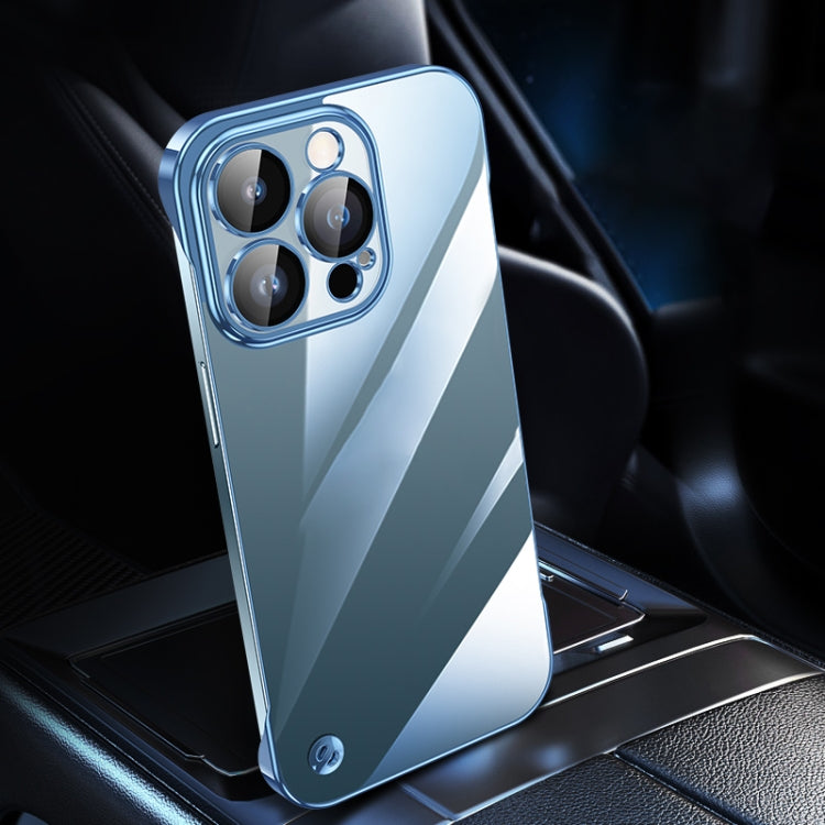 For iPhone 12 Pro Max Electroplating Frameless Clear PC Phone Case