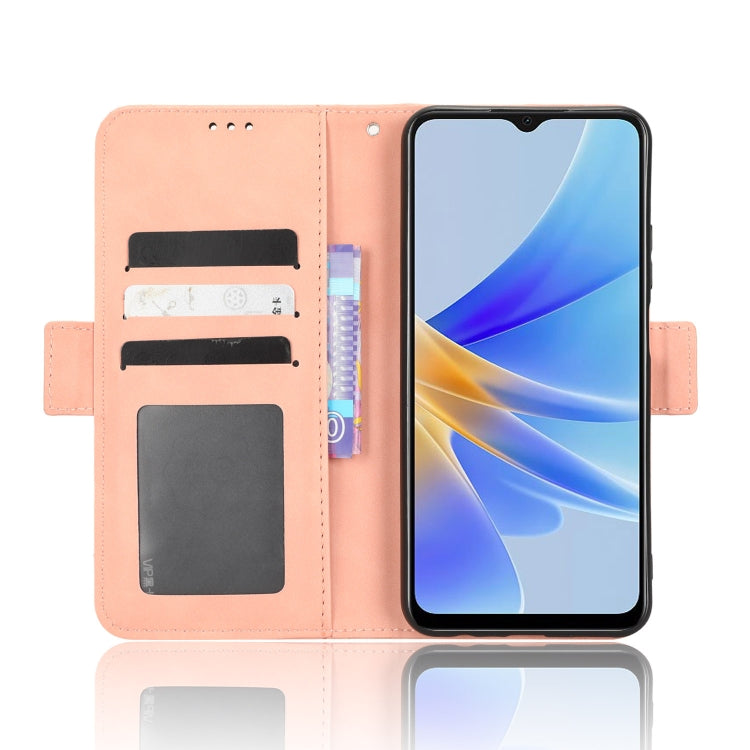 For OPPO A17 Skin Feel Calf Texture Card Slots Leather Phone Case