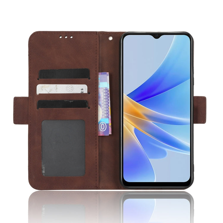For OPPO A17 Skin Feel Calf Texture Card Slots Leather Phone Case