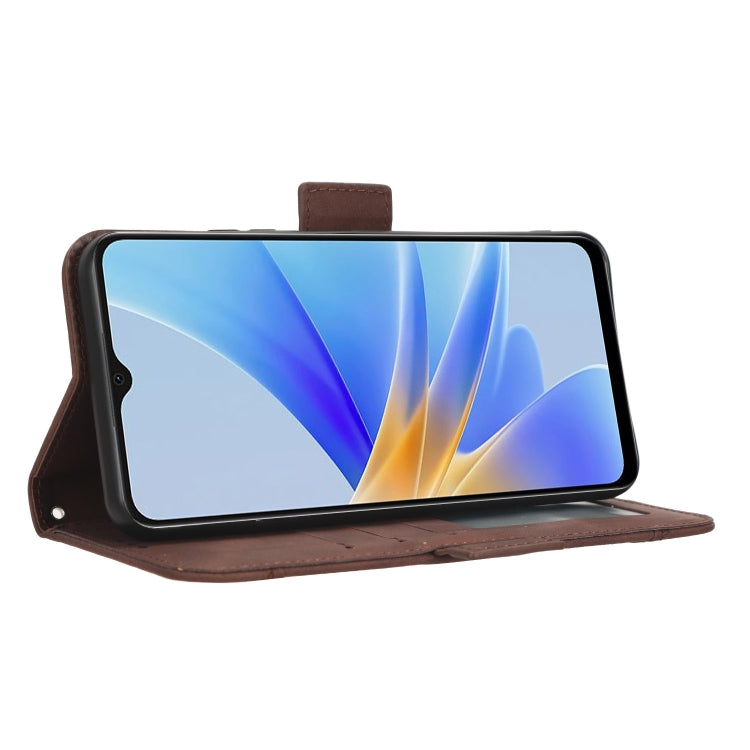 For OPPO A17 Skin Feel Calf Texture Card Slots Leather Phone Case