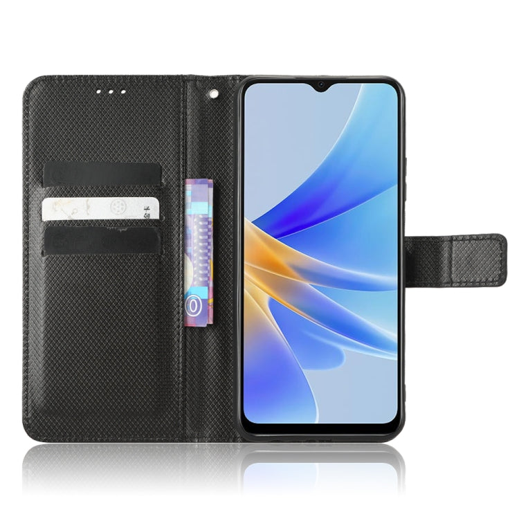 For OPPO A17 Diamond Texture Leather Phone Case