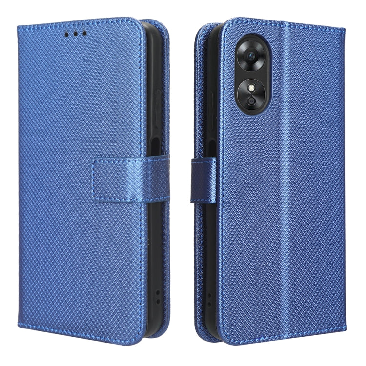 For OPPO A17 Diamond Texture Leather Phone Case