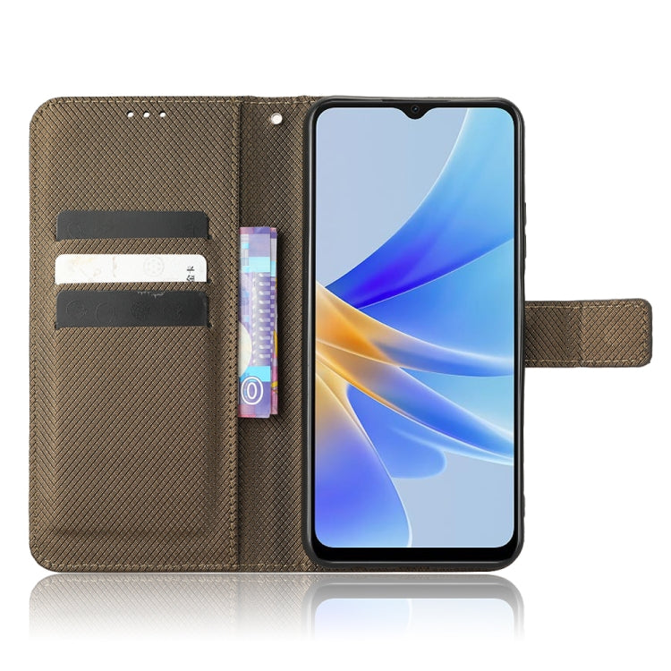For OPPO A17 Diamond Texture Leather Phone Case