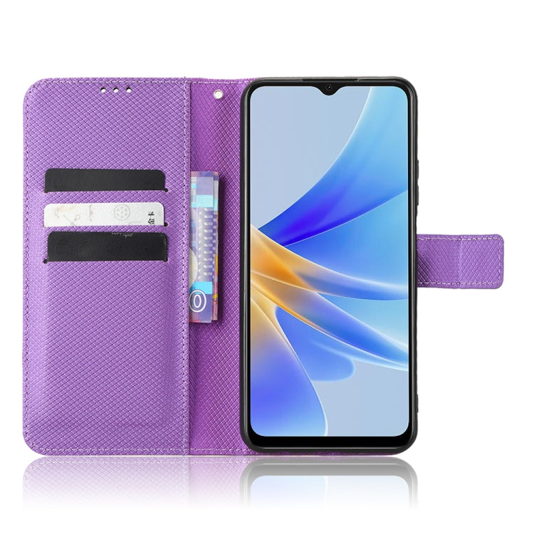 For OPPO A17 Diamond Texture Leather Phone Case
