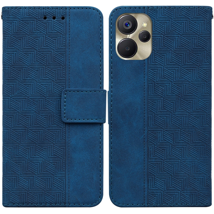 For Realme 9i 5G Geometric Embossed Flip Leather Phone Case
