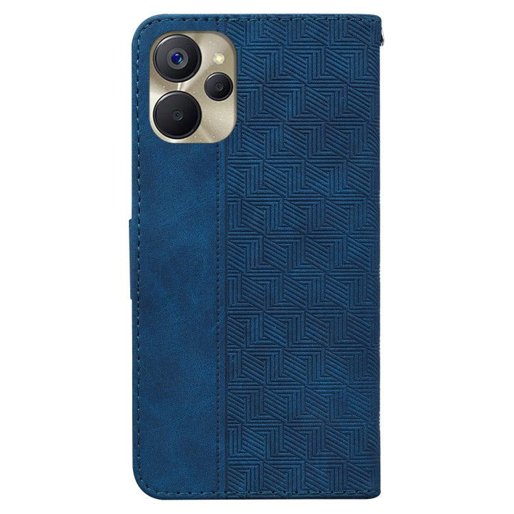 For Realme 9i 5G Geometric Embossed Flip Leather Phone Case