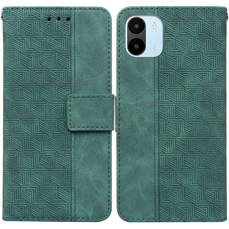 For Xiaomi Redmi A1 Geometric Embossed Flip Leather Phone Case