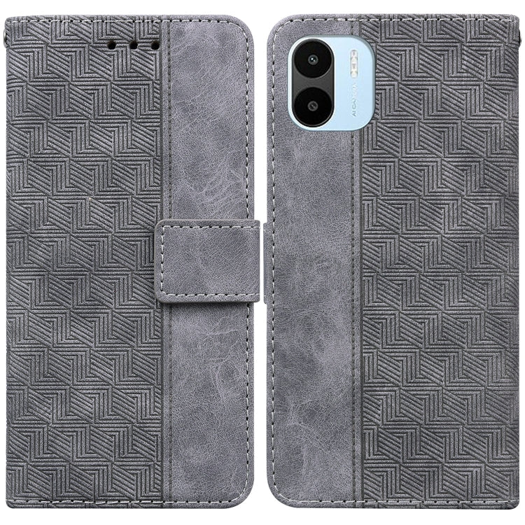 For Xiaomi Redmi A1 Geometric Embossed Flip Leather Phone Case