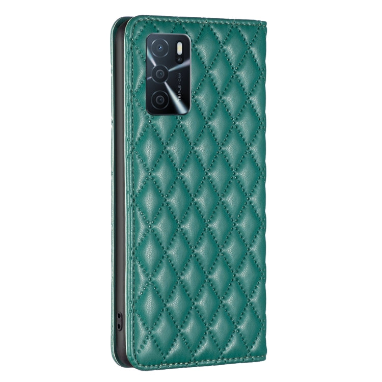 For OPPO A16s / A16 / A54s / A55 5G / A54 4G Diamond Lattice Magnetic Leather Flip Phone Case