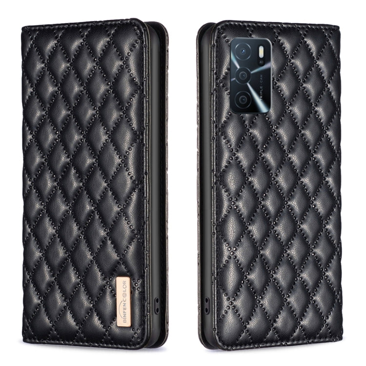 For OPPO A16s / A16 / A54s / A55 5G / A54 4G Diamond Lattice Magnetic Leather Flip Phone Case