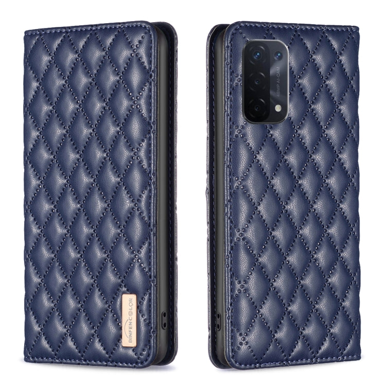 For OPPO A74 5G / A93 5G / A54 5G Diamond Lattice Magnetic Leather Flip Phone Case
