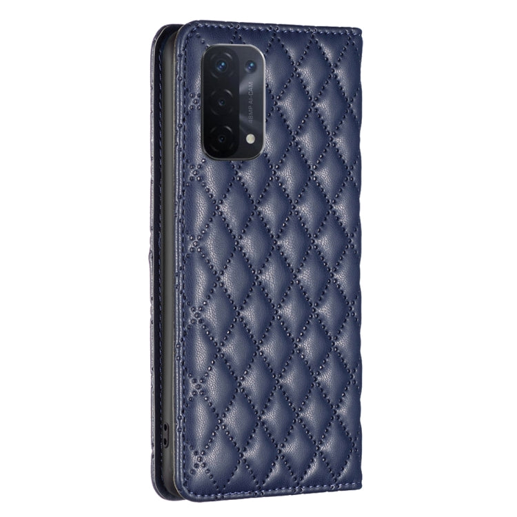 For OPPO A74 5G / A93 5G / A54 5G Diamond Lattice Magnetic Leather Flip Phone Case