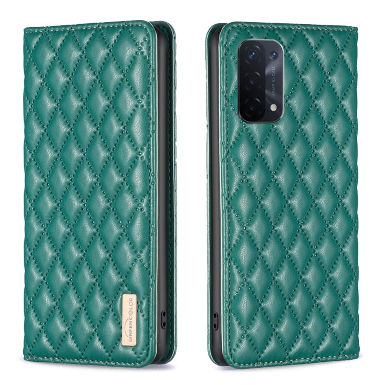 For OPPO A74 5G / A93 5G / A54 5G Diamond Lattice Magnetic Leather Flip Phone Case