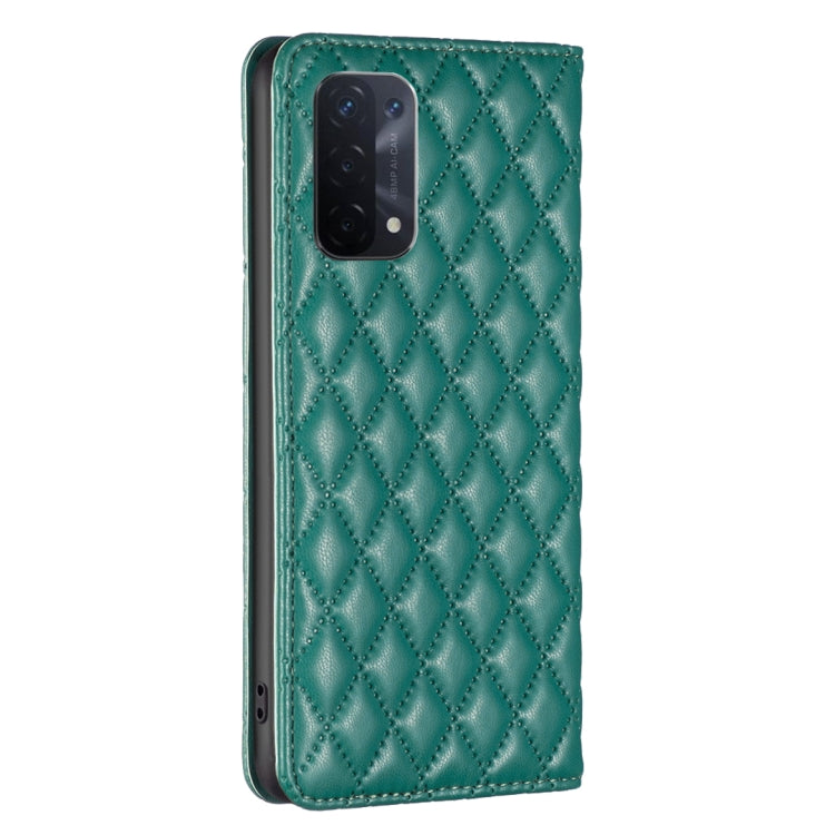 For OPPO A74 5G / A93 5G / A54 5G Diamond Lattice Magnetic Leather Flip Phone Case