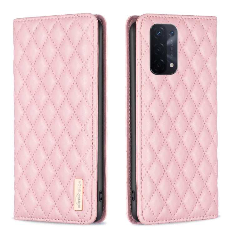 For OPPO A74 5G / A93 5G / A54 5G Diamond Lattice Magnetic Leather Flip Phone Case