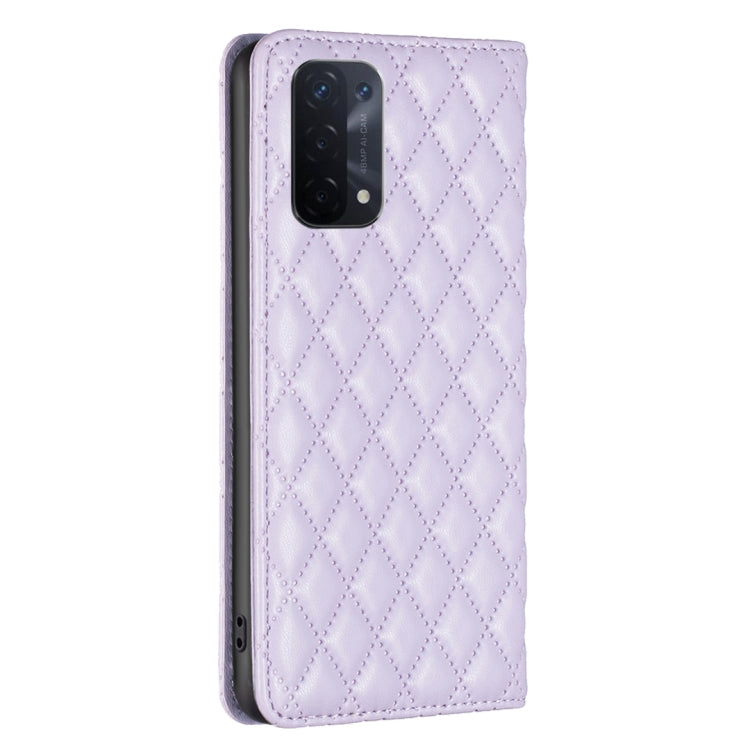 For OPPO A74 5G / A93 5G / A54 5G Diamond Lattice Magnetic Leather Flip Phone Case
