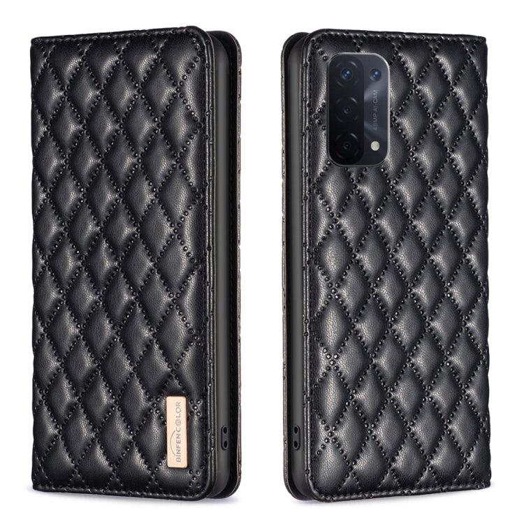 For OPPO A74 5G / A93 5G / A54 5G Diamond Lattice Magnetic Leather Flip Phone Case