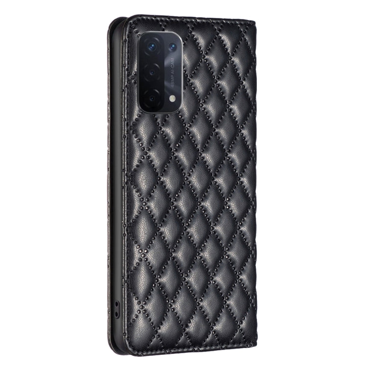 For OPPO A74 5G / A93 5G / A54 5G Diamond Lattice Magnetic Leather Flip Phone Case