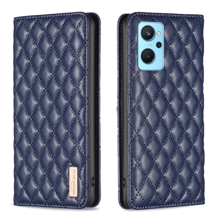 For OPPO A76 4G / A36 4G / K10 4G / Realme 9i Diamond Lattice Magnetic Leather Flip Phone Case