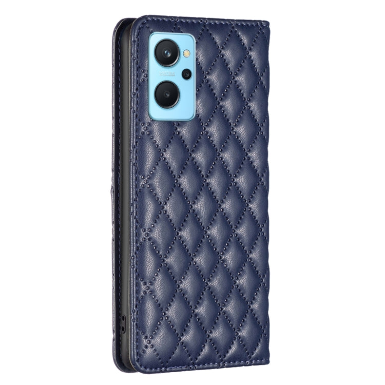 For OPPO A76 4G / A36 4G / K10 4G / Realme 9i Diamond Lattice Magnetic Leather Flip Phone Case