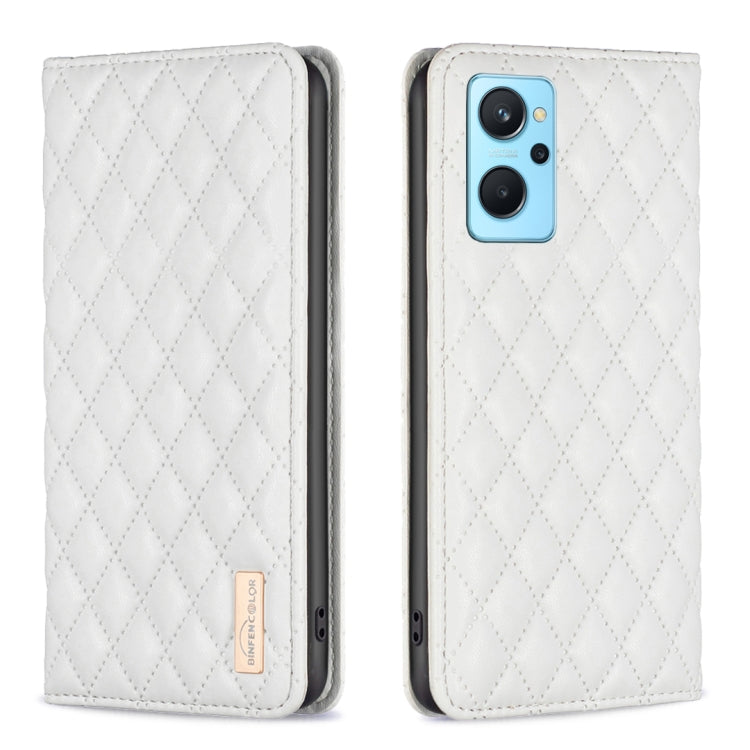 For OPPO A76 4G / A36 4G / K10 4G / Realme 9i Diamond Lattice Magnetic Leather Flip Phone Case