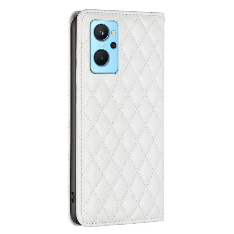 For OPPO A76 4G / A36 4G / K10 4G / Realme 9i Diamond Lattice Magnetic Leather Flip Phone Case