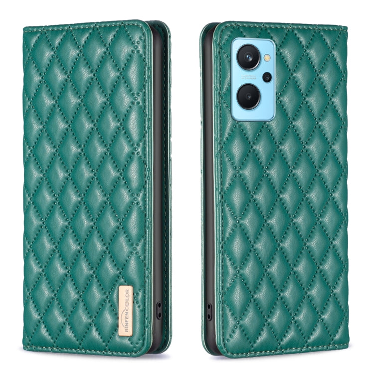 For OPPO A76 4G / A36 4G / K10 4G / Realme 9i Diamond Lattice Magnetic Leather Flip Phone Case