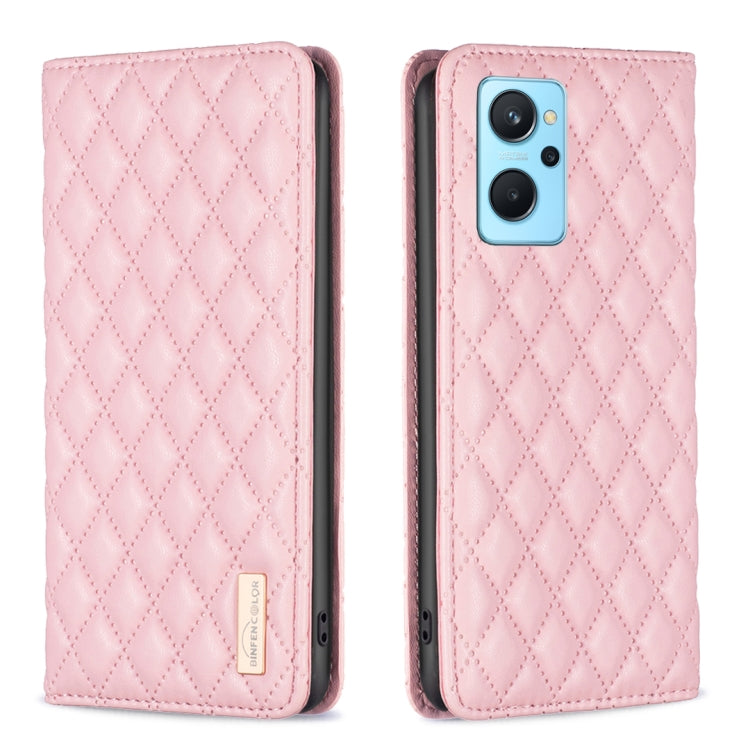 For OPPO A76 4G / A36 4G / K10 4G / Realme 9i Diamond Lattice Magnetic Leather Flip Phone Case