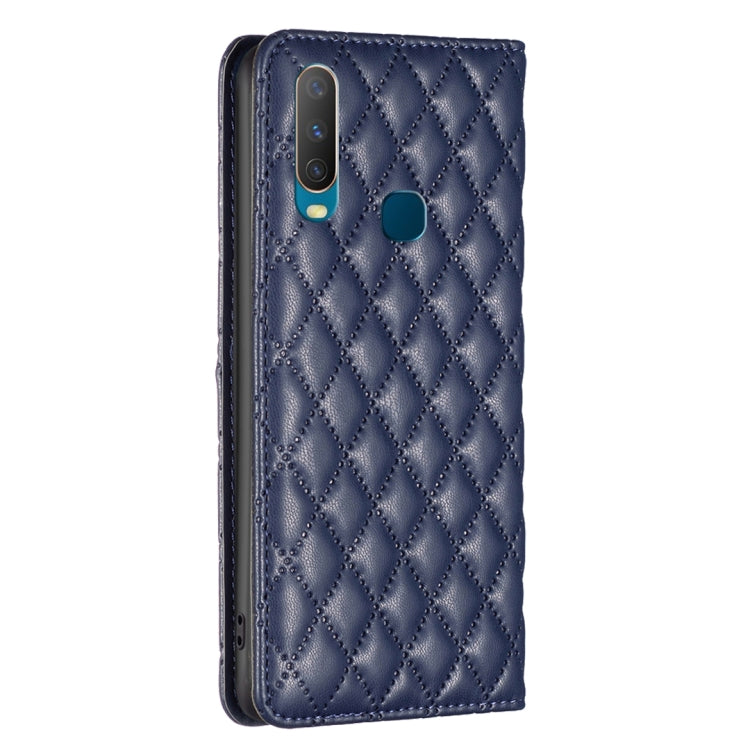 For vivo Y11 / Y15 / Y12 / Y17 Diamond Lattice Magnetic Leather Flip Phone Case