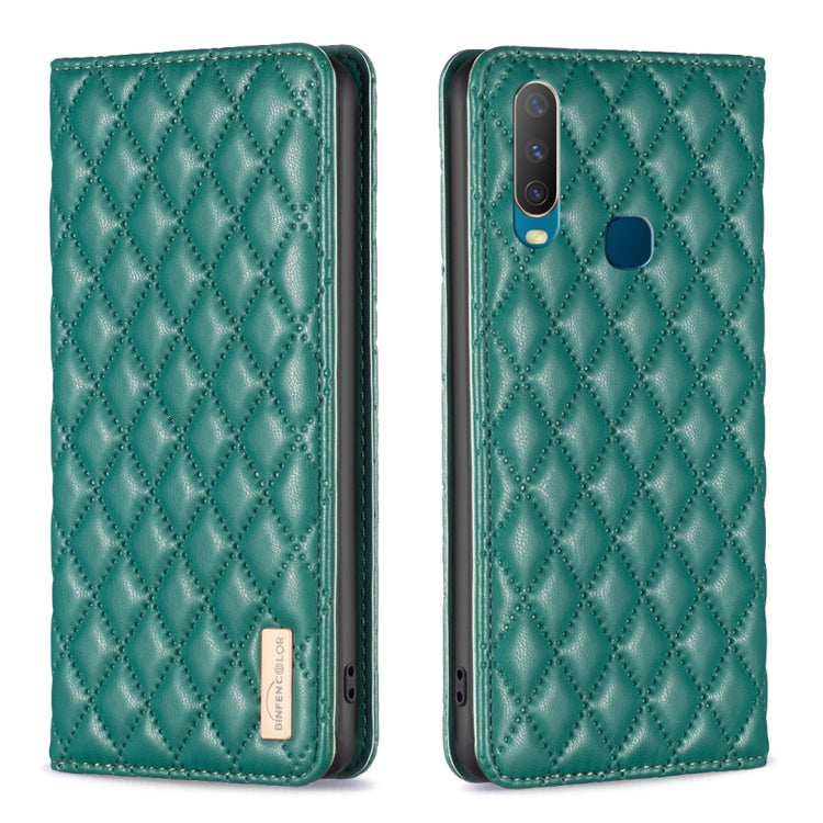 For vivo Y11 / Y15 / Y12 / Y17 Diamond Lattice Magnetic Leather Flip Phone Case