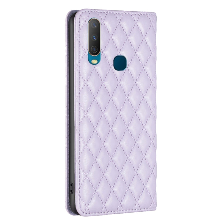 For vivo Y11 / Y15 / Y12 / Y17 Diamond Lattice Magnetic Leather Flip Phone Case