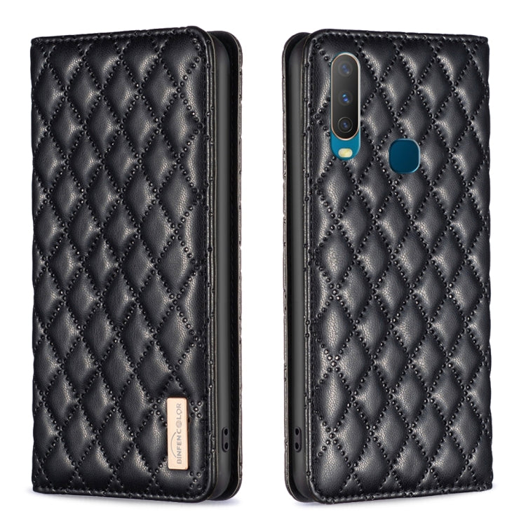 For vivo Y11 / Y15 / Y12 / Y17 Diamond Lattice Magnetic Leather Flip Phone Case