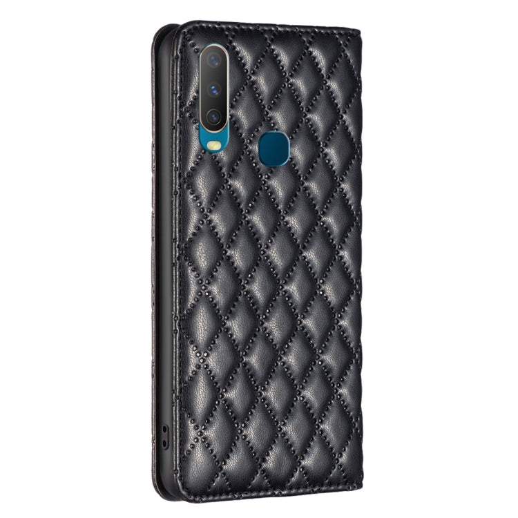 For vivo Y11 / Y15 / Y12 / Y17 Diamond Lattice Magnetic Leather Flip Phone Case