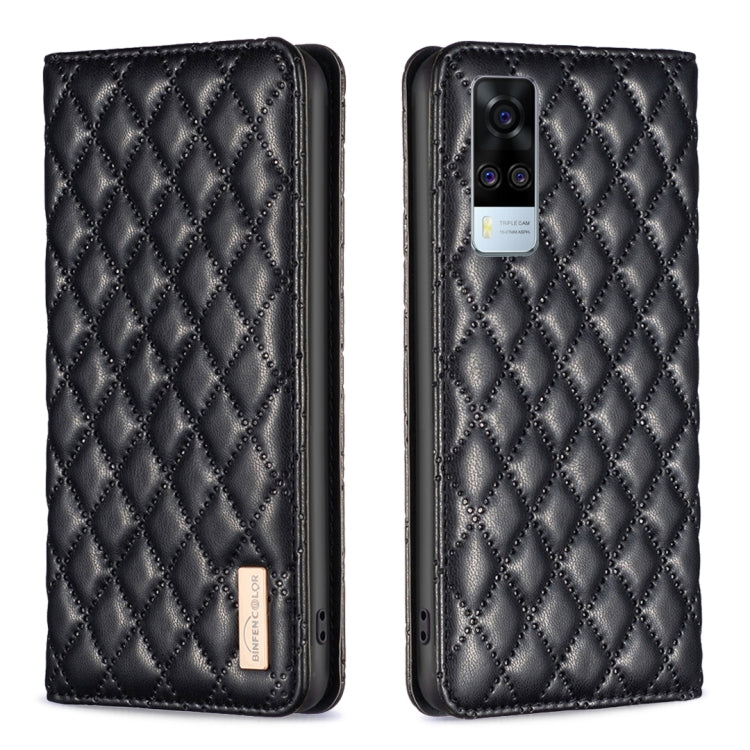 For vivo Y51 2020 / Y51a / Y51s Diamond Lattice Magnetic Leather Flip Phone Case