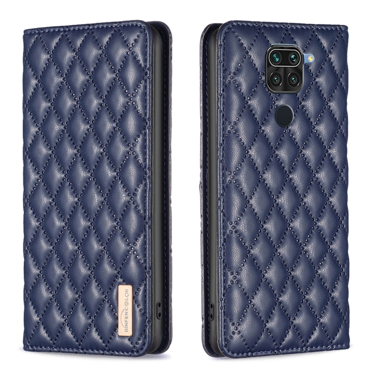For Xiaomi Redmi Note 9 / 10X 4G Diamond Lattice Magnetic Leather Flip Phone Case