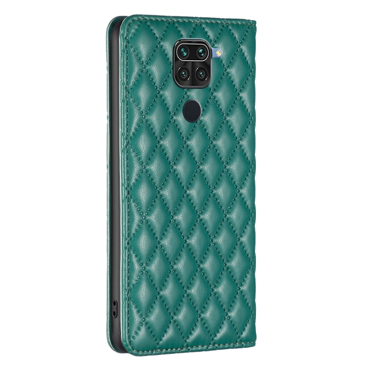 For Xiaomi Redmi Note 9 / 10X 4G Diamond Lattice Magnetic Leather Flip Phone Case