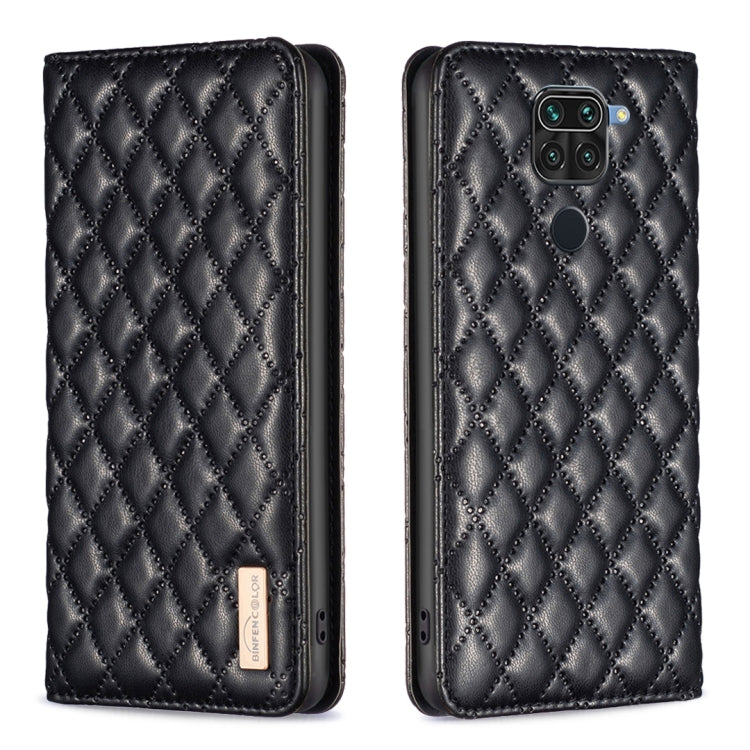 For Xiaomi Redmi Note 9 / 10X 4G Diamond Lattice Magnetic Leather Flip Phone Case