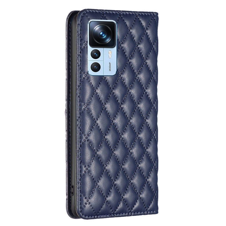For Xiaomi 12T / 12T Pro / Redmi K50 Ultra Diamond Lattice Magnetic Leather Flip Phone Case