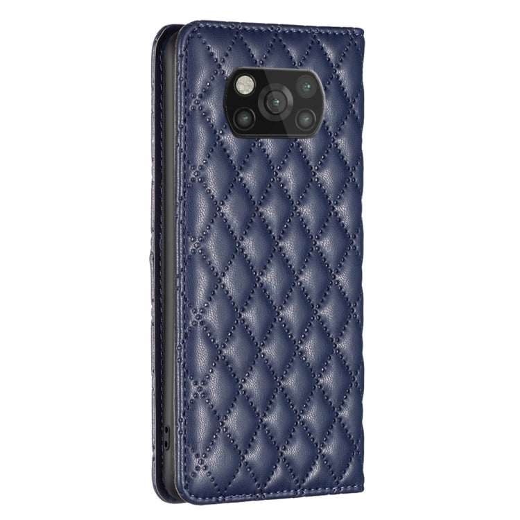 For Xiaomi Poco X3 / X3 NFC Diamond Lattice Magnetic Leather Flip Phone Case