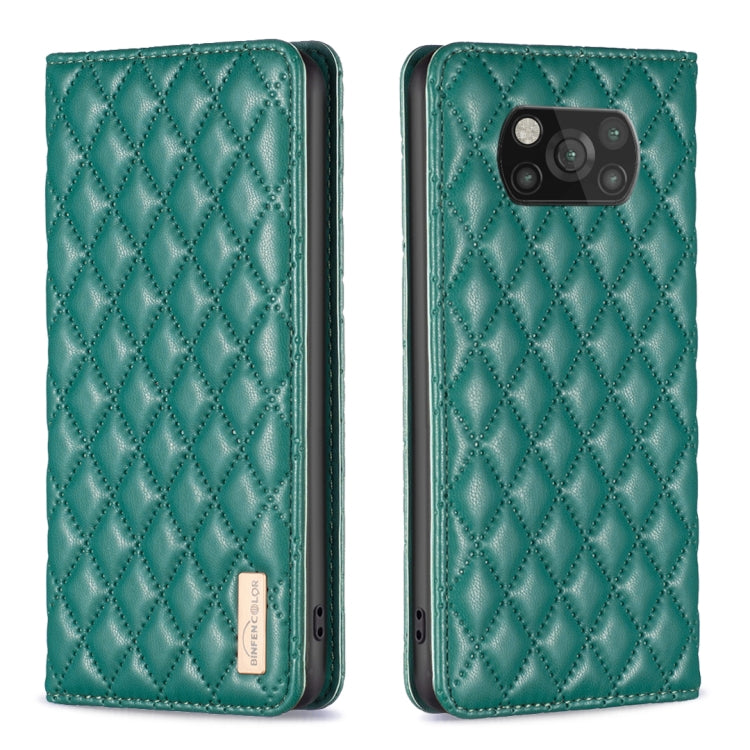 For Xiaomi Poco X3 / X3 NFC Diamond Lattice Magnetic Leather Flip Phone Case