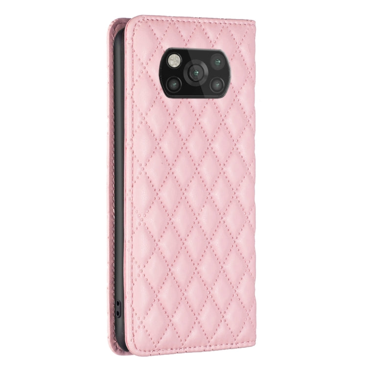 For Xiaomi Poco X3 / X3 NFC Diamond Lattice Magnetic Leather Flip Phone Case