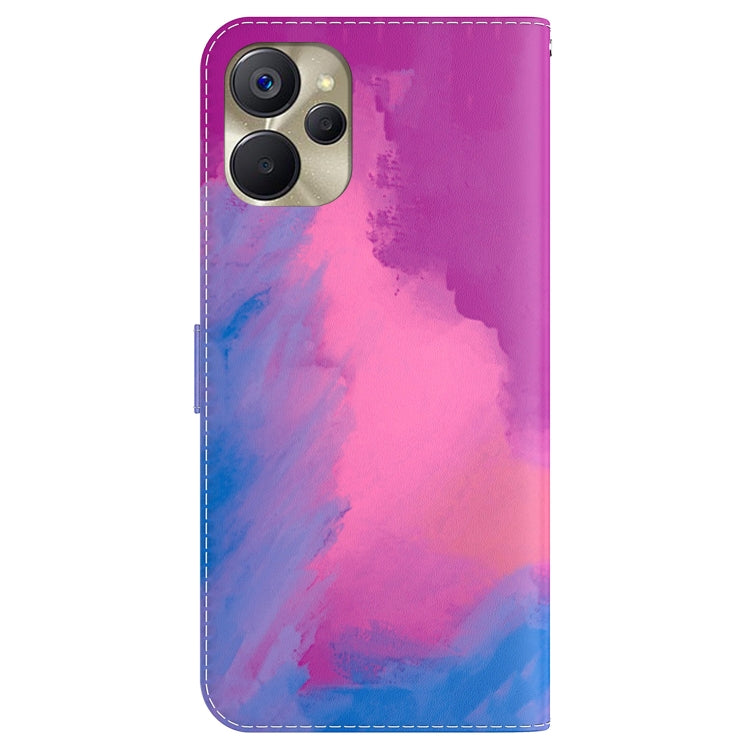 For Realme 9i 5G Watercolor Pattern Flip Leather Phone Case