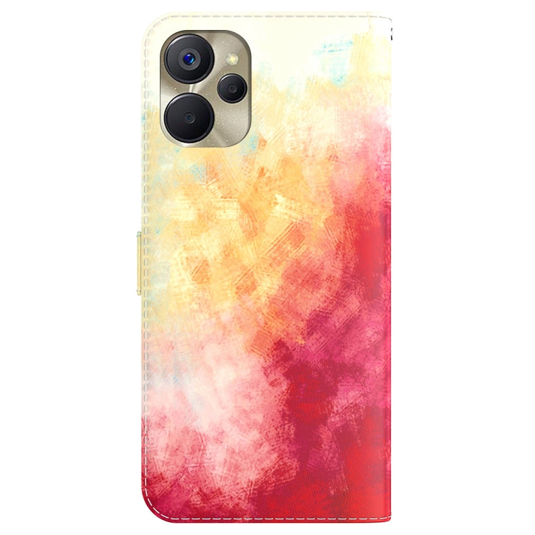 For Realme 9i 5G Watercolor Pattern Flip Leather Phone Case