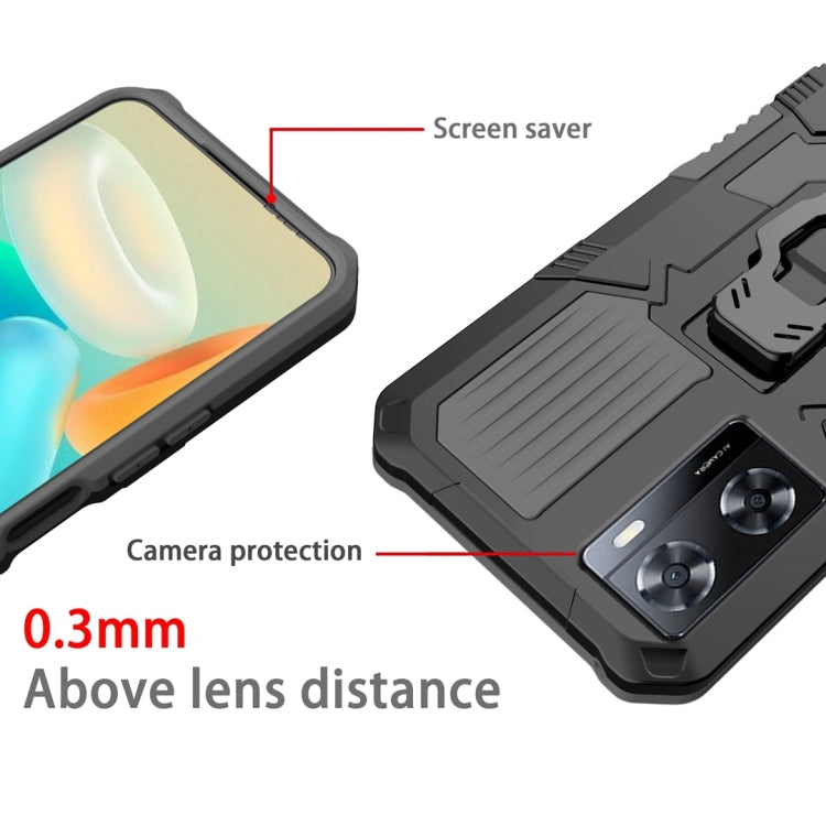 For OPPO A57 4G Armor Warrior Shockproof PC + TPU Phone Case
