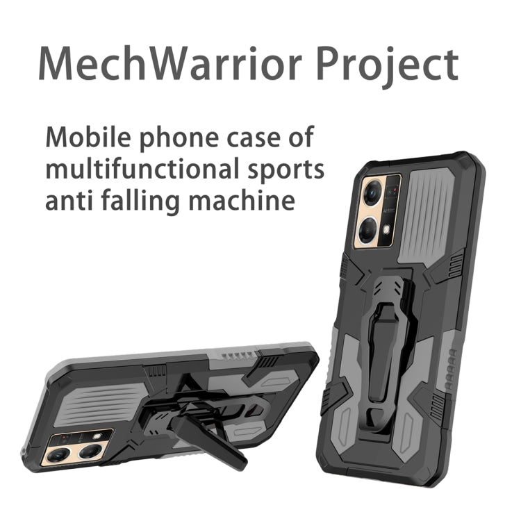 For OPPO Reno7 4G Armor Warrior Shockproof PC + TPU Phone Case