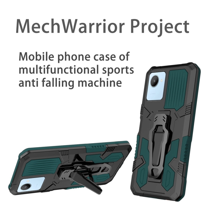 For Realme C30 Armor Warrior Shockproof PC + TPU Phone Case