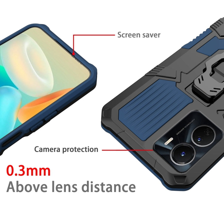 For vivo Y16 Armor Warrior Shockproof PC + TPU Phone Case