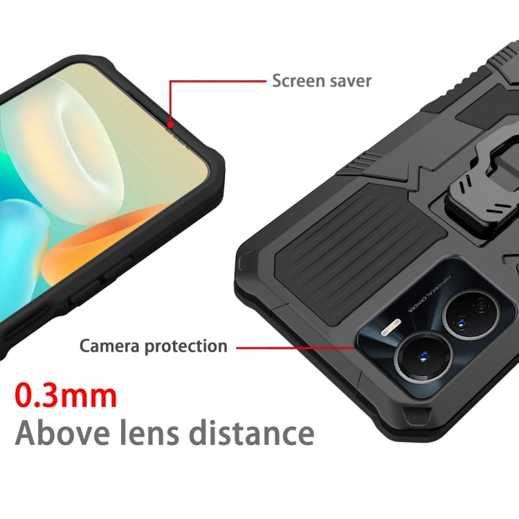 For vivo Y16 Armor Warrior Shockproof PC + TPU Phone Case