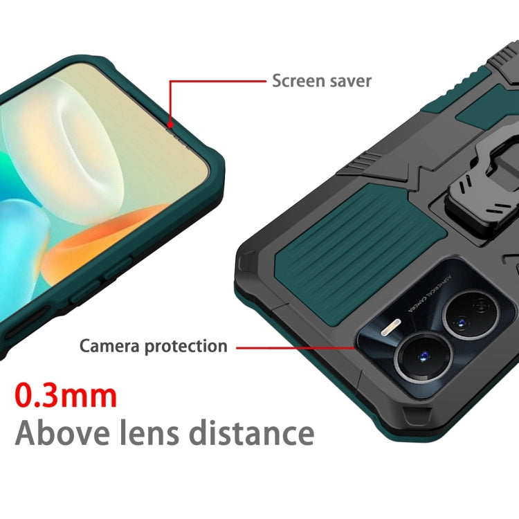 For vivo Y16 Armor Warrior Shockproof PC + TPU Phone Case